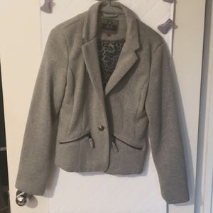 Gray cotton blazer
